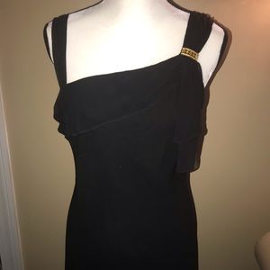 🆕SL FASHIONS BLACK cocktail dress🖤 w/GOLD DETAIL